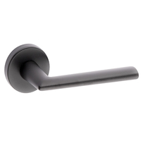 Дверная ручка FIMET SLIM 1063/273 на круглой розетке, черный NO