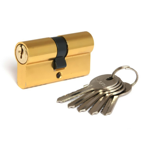 Дверь Цилиндровый механизм 60 ключ-ключ золото