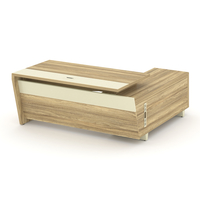 Стол руководителя CORNER  с опорной тумбой, левый COR.SRT-18(L)(1) 1800*1800*750