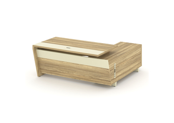 Стол руководителя CORNER  с опорной тумбой, левый COR.SRT-18(L)(1) 1800*1800*750