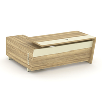 Стол руководителя CORNER с опорной тумбой, правый COR.SRT-18(R)(1) 1800*1800*750