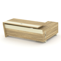 Стол руководителя CORNER с опорной тумбой, левый  COR.SRT-20(L)(1) 2000*1800*750