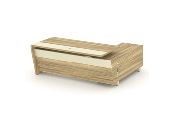 Стол руководителя CORNER с опорной тумбой, левый  COR.SRT-20(L)(1) 2000*1800*750