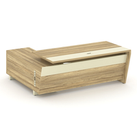 Стол руководителя CORNER с опорной тумбой, правый COR.SRT-20(R)(1) 2000*1800*750