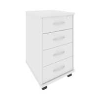 Тумба подкатная (4 ящика фолдинг, с замком) RIVA А.ТМ-4F 420х450х708