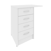 Тумба приставная c фолдингом(с замком,4 ящика,универсальная левая/правая)RIVA А.ТП-4.3F-S 680х450х750