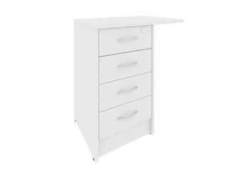 Тумба приставная c фолдингом(с замком,4 ящика,универсальная левая/правая)RIVA А.ТП-4.3F-S 680х450х750