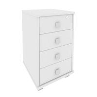 Тумба подкатная (4 ящика фолдинг, с замком) STYLE Л.ТМ-4F 420х450х714