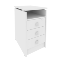 Тумба приставная (3 ящика фолдинг, с замком) STYLE Л.ТП-4.1F 420х600х750