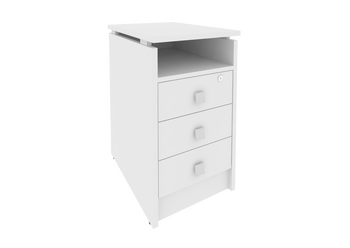 Тумба приставная (3 ящика фолдинг, с замком) STYLE Л.ТП-4.1F 420х600х750