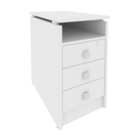 Тумба приставная (3 ящика фолдинг, с замком) STYLE Л.ТП-4.2F 420х720х750