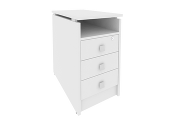 Тумба приставная (3 ящика фолдинг, с замком) STYLE Л.ТП-4.2F 420х720х750