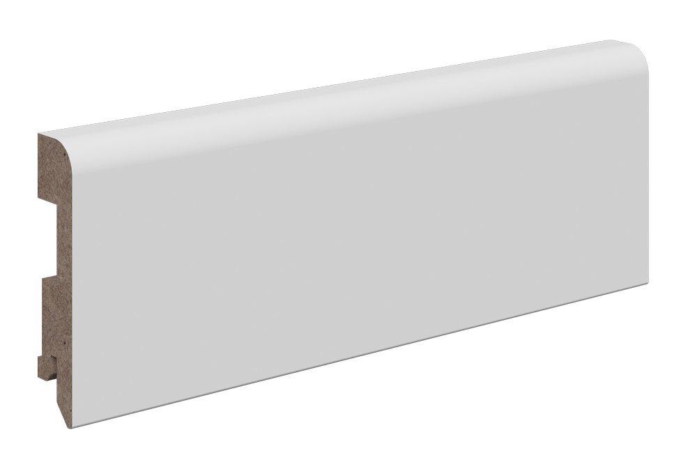 Белый плинтус МДФ 2070-070-16 окрашенный
